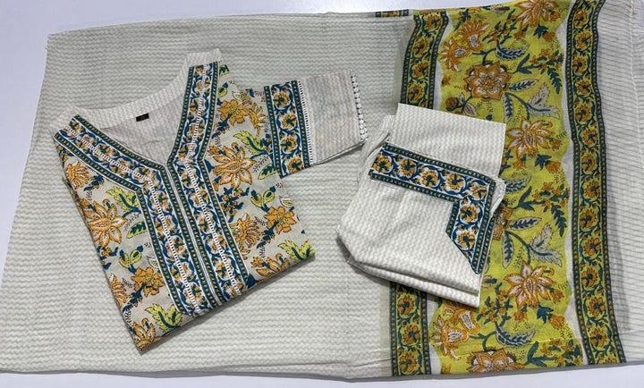 Marvel At The Floral Sight - Cotton Suit Set