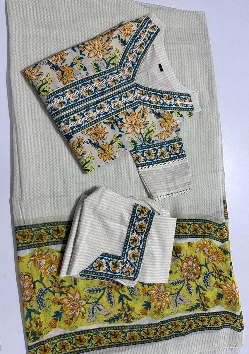 Marvel At The Floral Sight - Cotton Suit Set