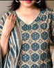 Loved By All - Cotton Kurti Set(Bound To Blue)