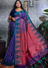 Temple Border  Tissue Khadi Saree