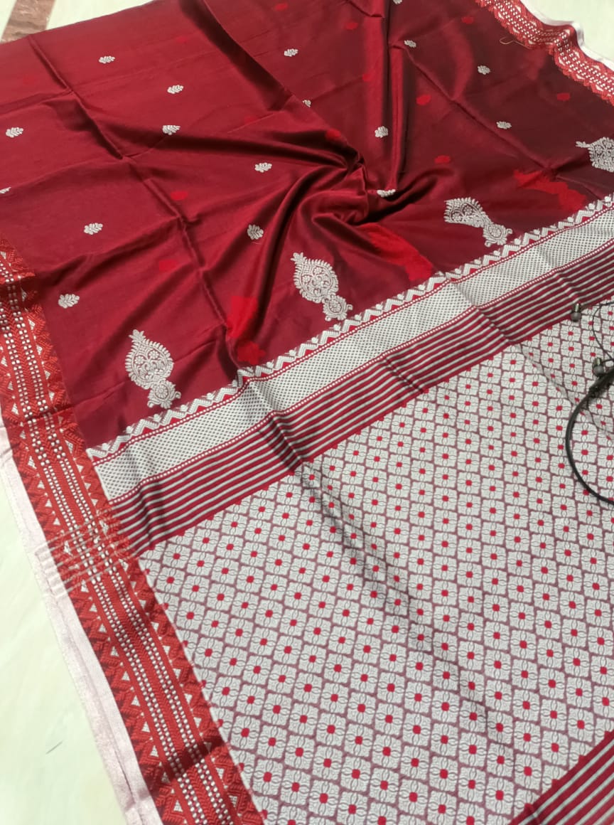 Cotton On Shades Jamdani Saree(Marcerized Cotton)