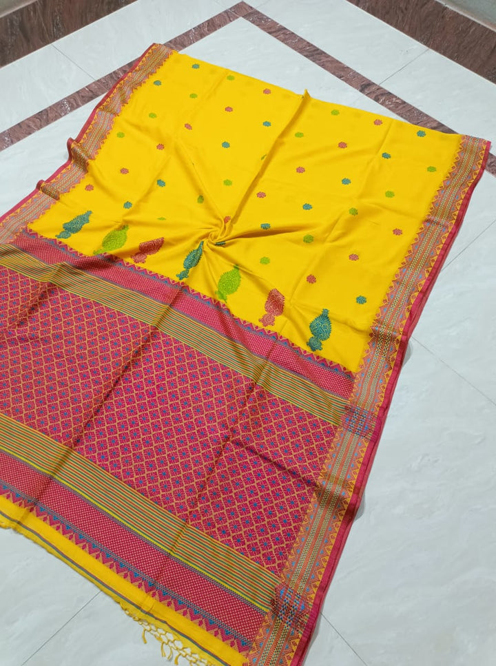 Cotton On Shades Jamdani Saree(Marcerized Cotton)