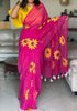Cheerful Sunflower - Pure Khadi Cotton Sareee