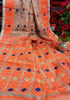 Bengal Barfi Dhakai Jamdani Saree (Orange)