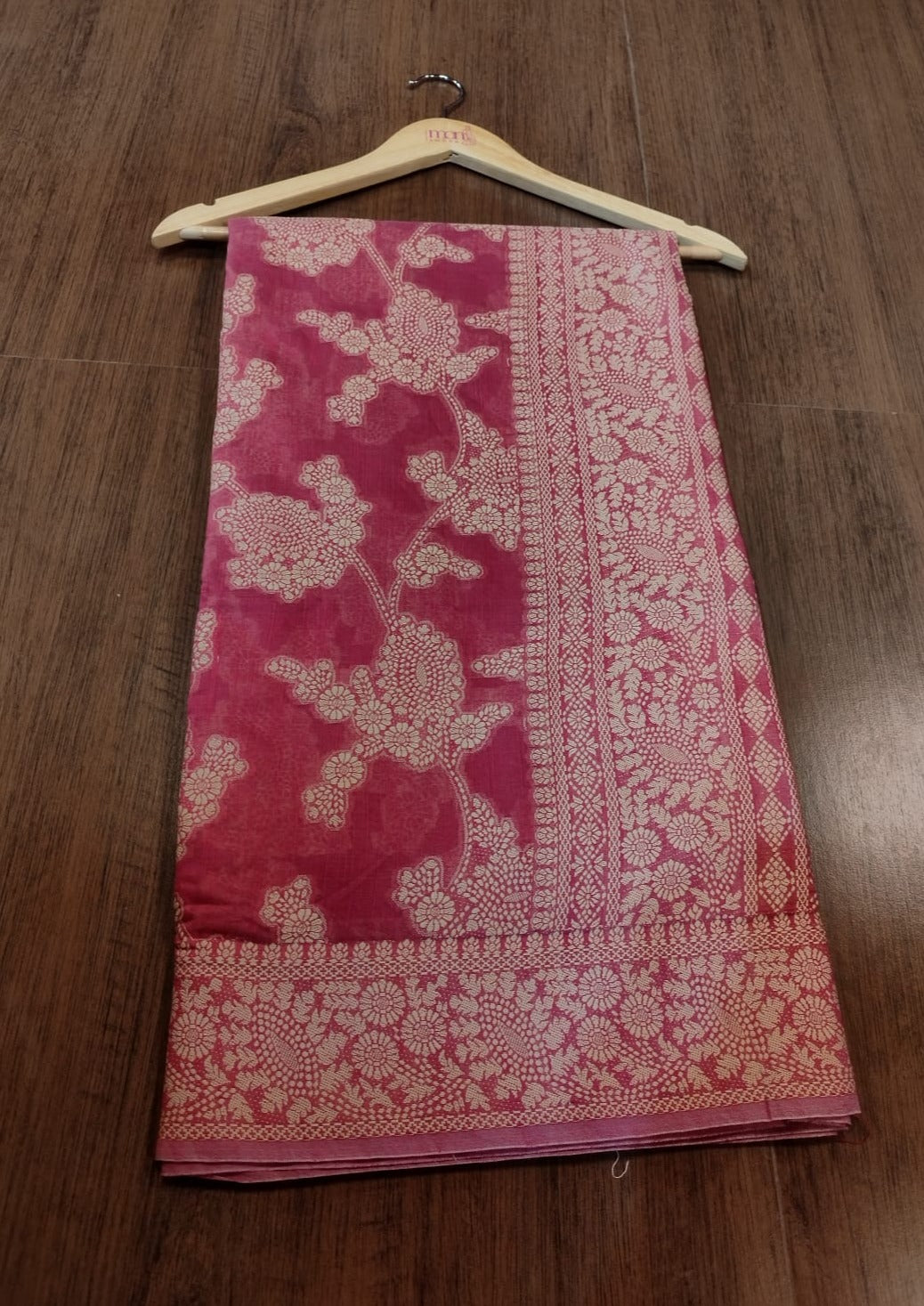 Symphony In pink- Lucknowi Chikankari Weaving Saree