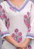 White Impression- Anarkali Kurti Set