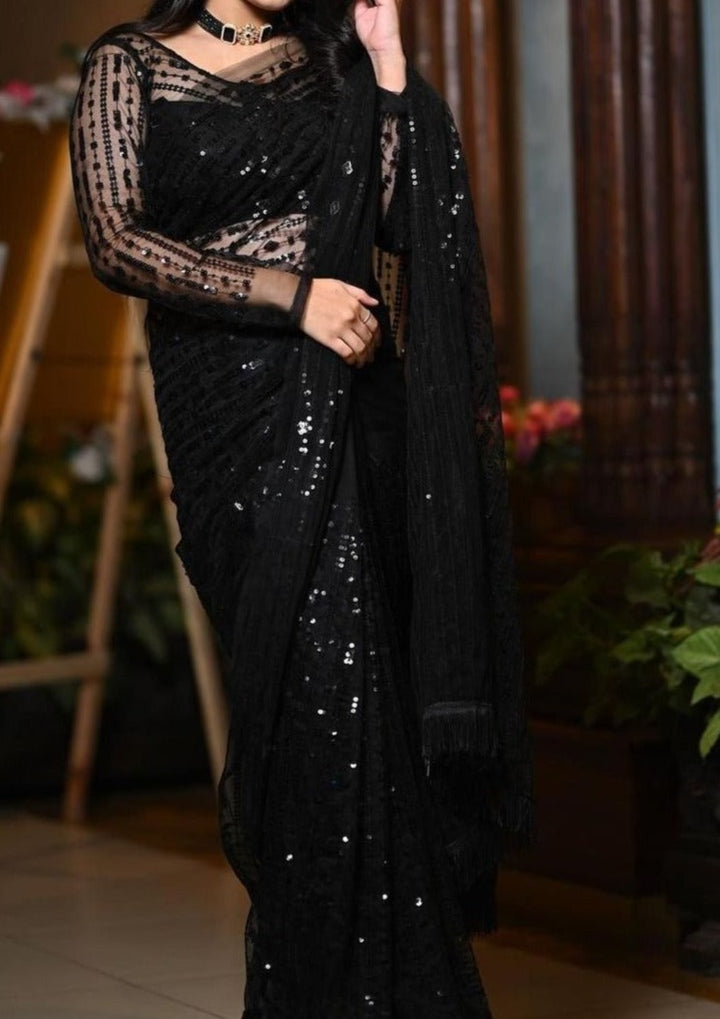 Sequin Splendor Party Wear Designer Saree