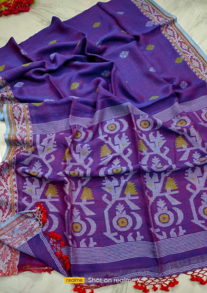 Classic Linen Banarasi Saree