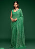 Picture Perfect - Sequins Saree( Reasonable With Green)