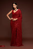 Picture Perfect - Sequins Saree ( Bright Like Maroon)