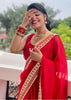 Soubhagyabati Bhava- A Blessed Designer Red Saree