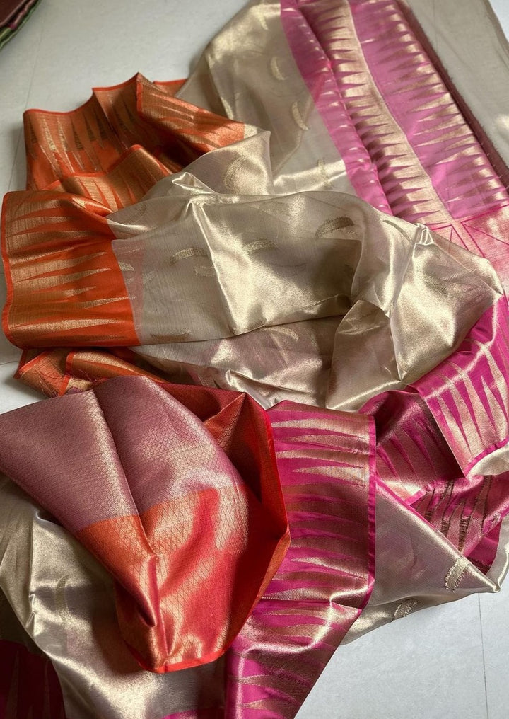 Ganga Jamuna Border Tissue Silk Banarasi Saree