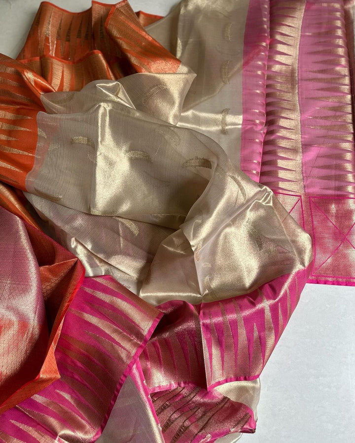 Ganga Jamuna Border Tissue Silk Banarasi Saree