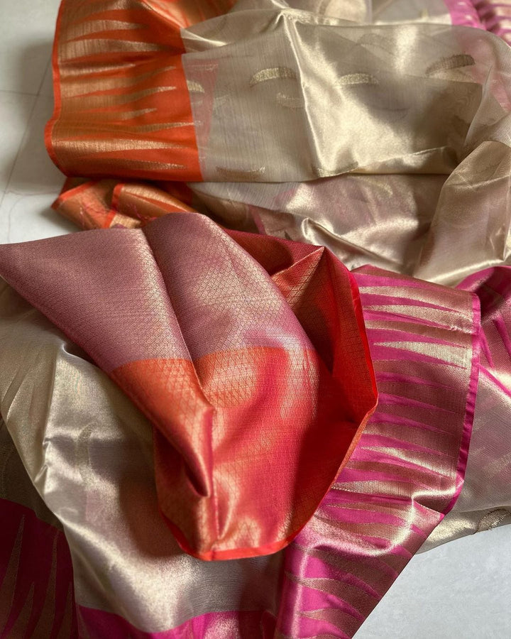 Ganga Jamuna Border Tissue Silk Banarasi Saree