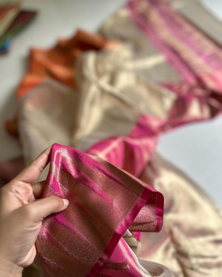 Ganga Jamuna Border Tissue Silk Banarasi Saree