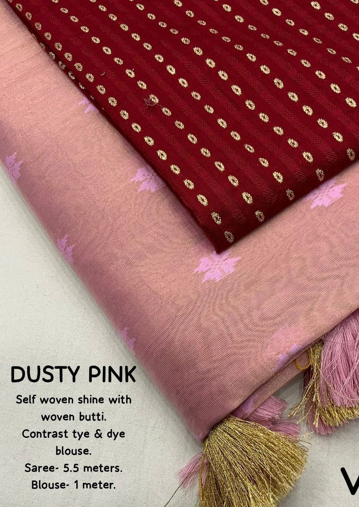 Shining Glory - A Designer Saree (Dusty Pink)
