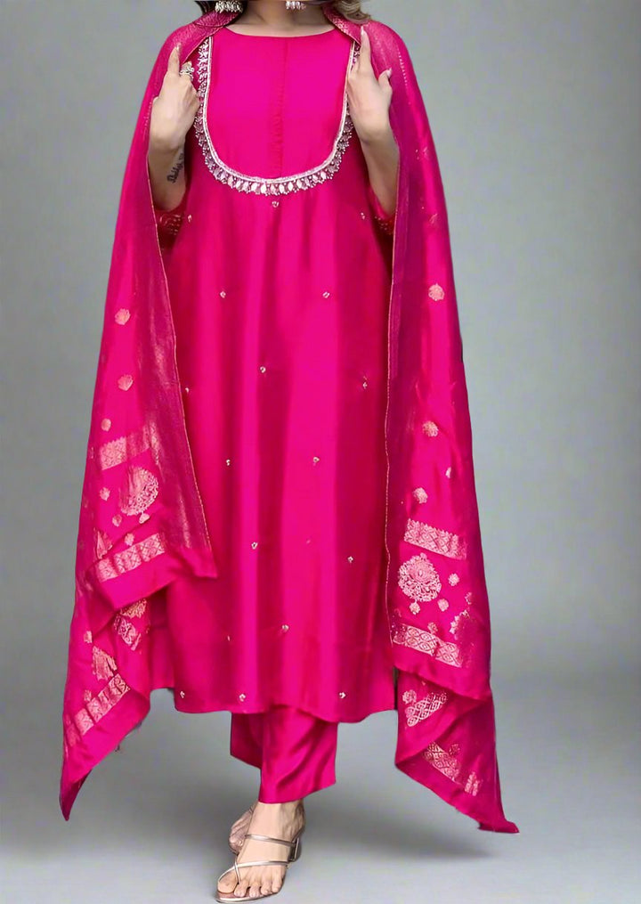 Reflection of Pink  -Designer Suit Set