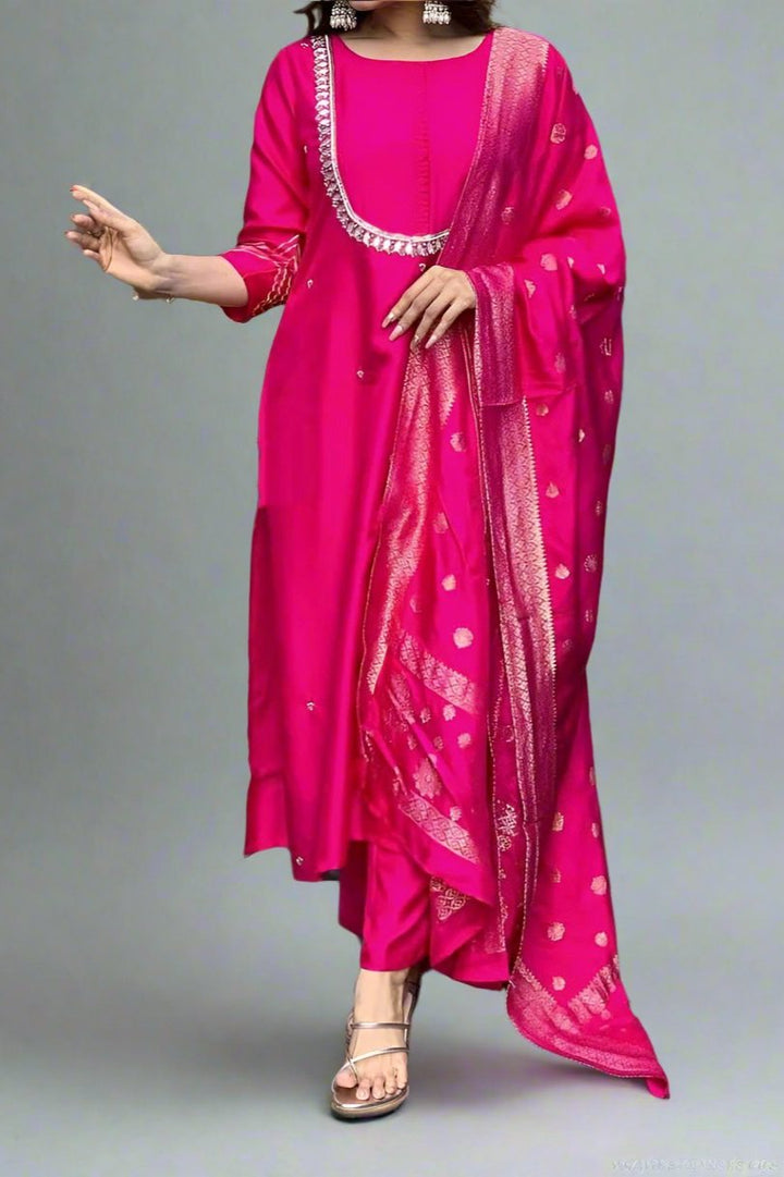 Reflection of Pink  -Designer Suit Set