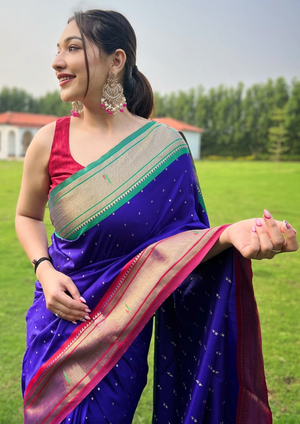 Ganga Yamuna- A Luxurious Paithani Saree