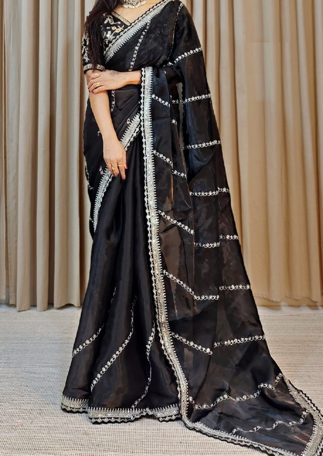 Making A Difference- Jimmy Choo Saree(Black)