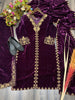 Purple Story- Velvet Designer Suit Set