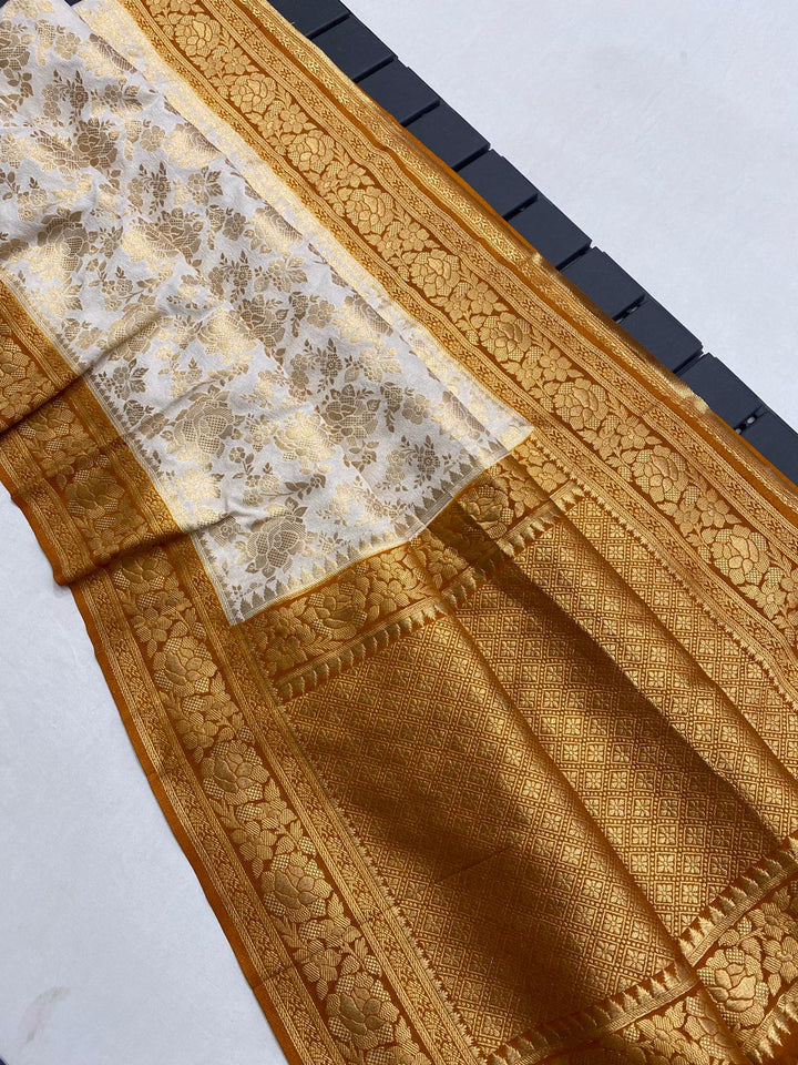 Preciously Kept In Georgette (Banarasi Silk)Saree