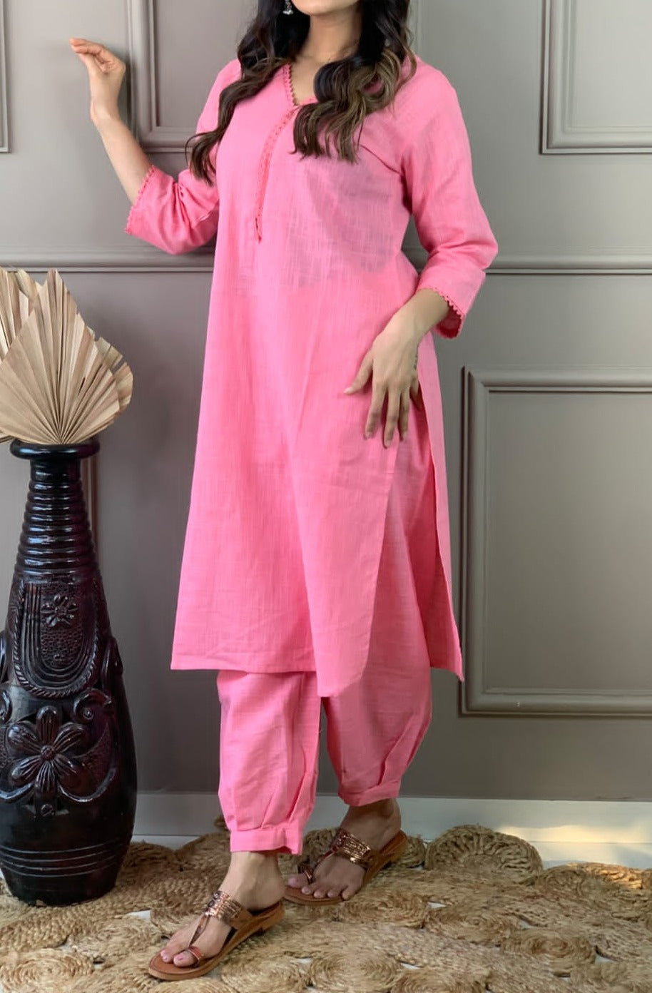 Satire Of Attire Kurti Set(Priceless Pink)