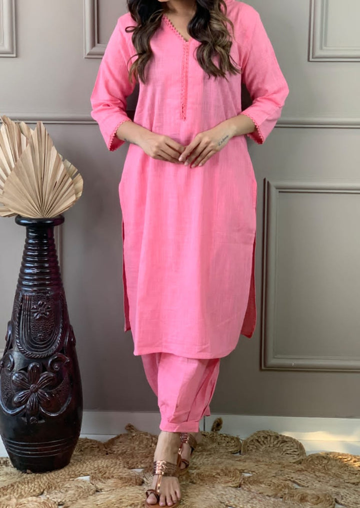 Satire Of Attire Kurti Set(Priceless Pink)