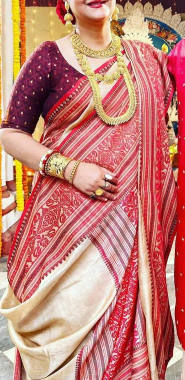 Sterling - The Auspicious Tussar Saree