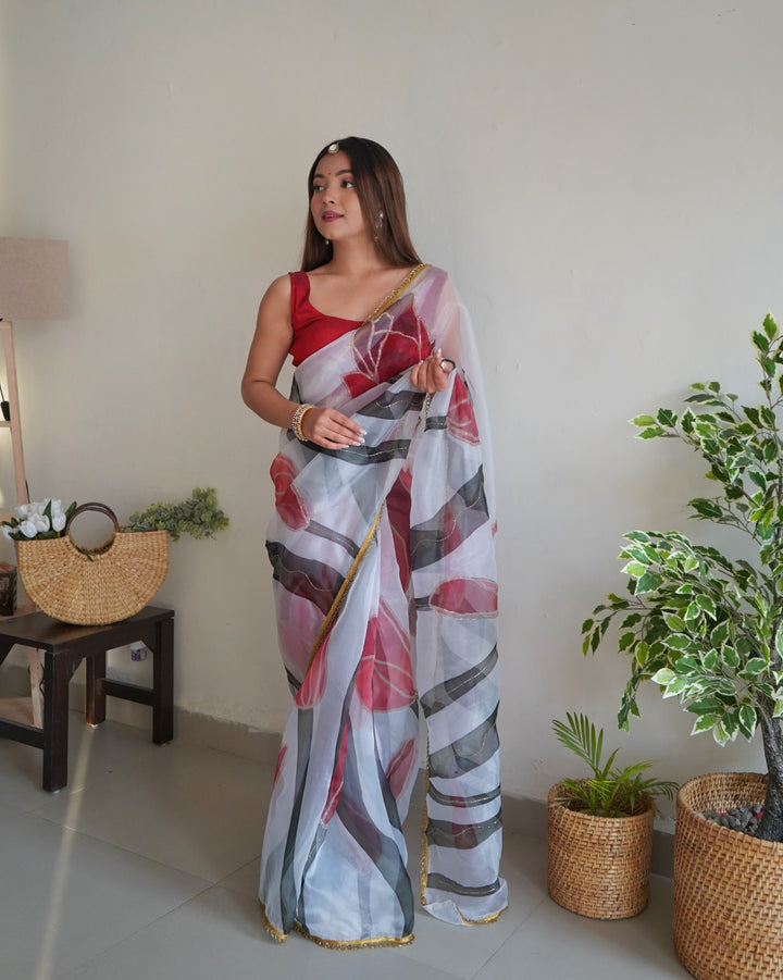 Song of Spring - Organza Saree