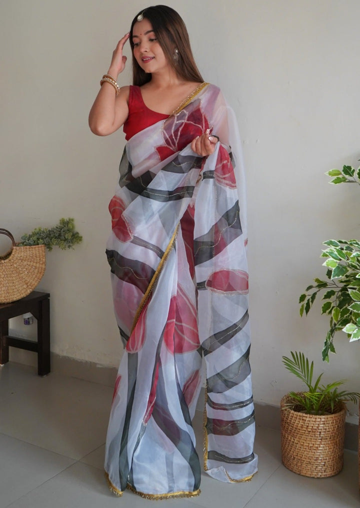 Song of Spring - Organza Saree