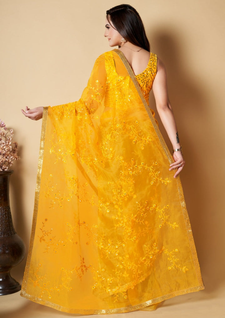 It Can Be You - Embroidery Organza Saree