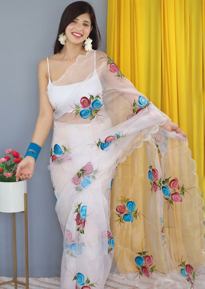 Rosy World - Special  Organza Saree