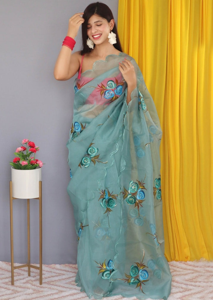 Rosy World - Special  Organza Saree