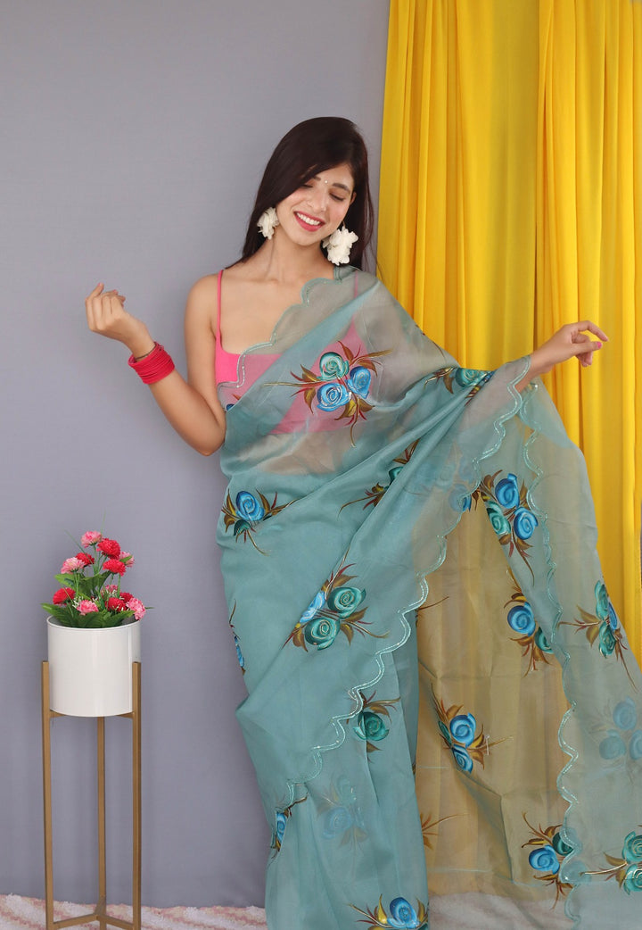 Rosy World - Special  Organza Saree