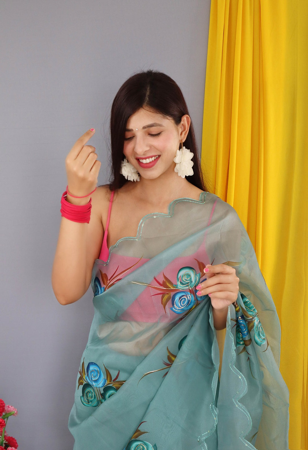 Rosy World - Special  Organza Saree