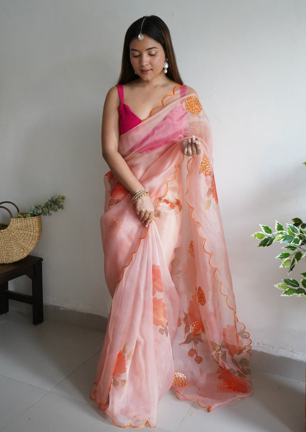 Spring Coming - Designer Organza Saree