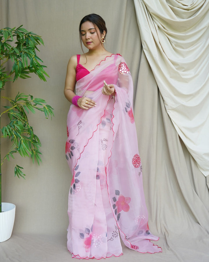 Spring Coming - Designer Organza Saree