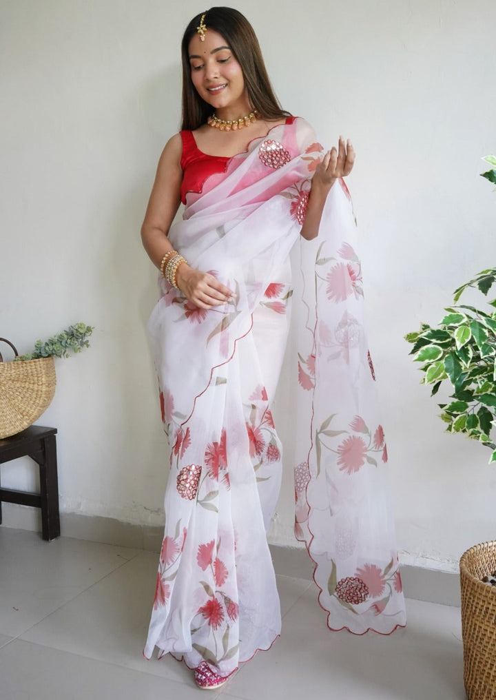 Spring Coming - Designer Organza Saree