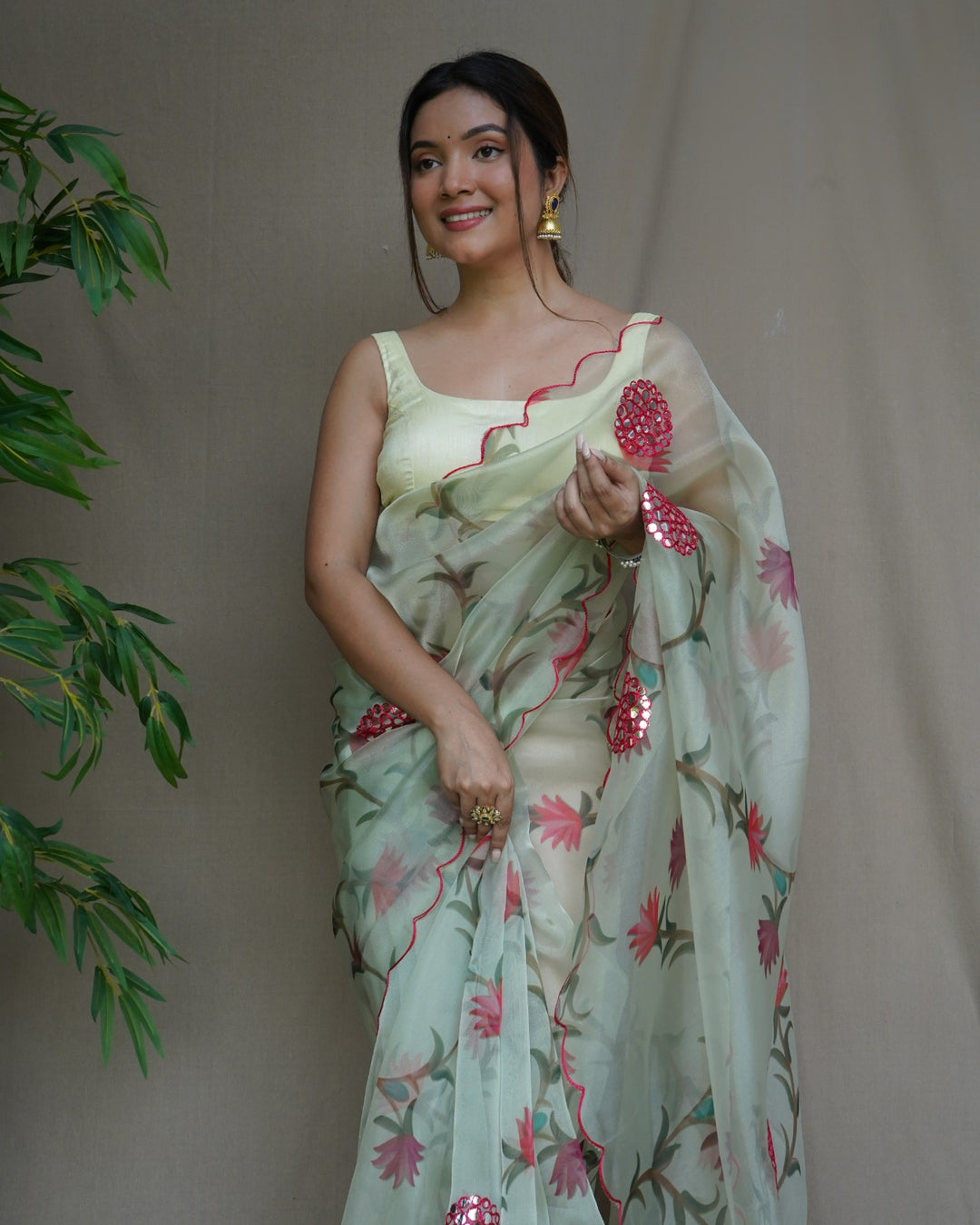 Spring Coming - Designer Organza Saree