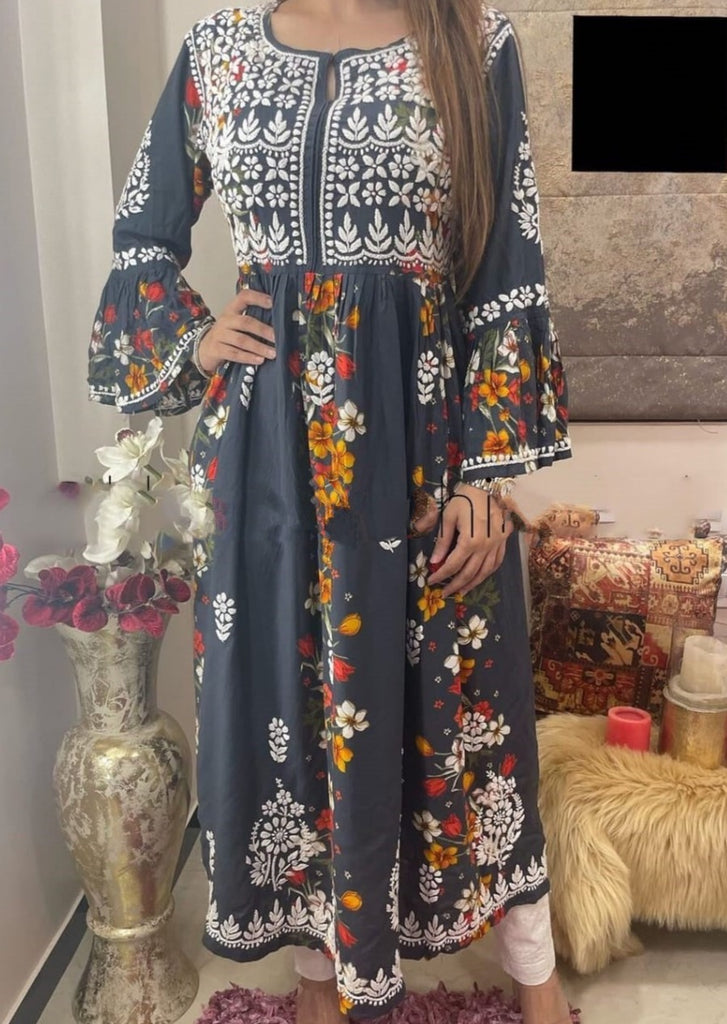 Get Back To Ethnic-Suit Set(Gray)