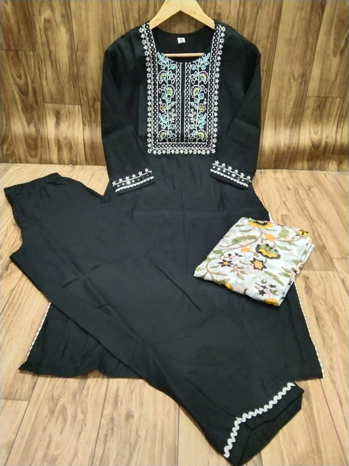 Julia Rosa Black - A Jaipur Kurti Set