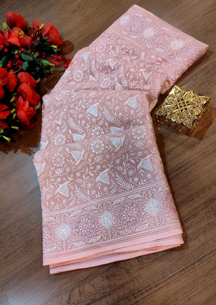 Celebration-A Designer Saree(Pink)