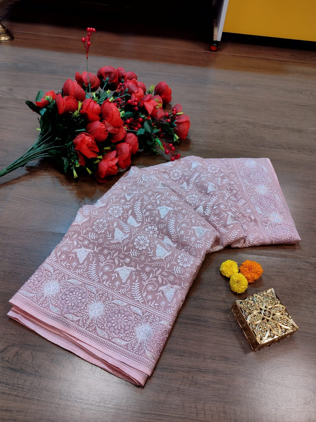 Celebration-A Designer Saree(Pink)