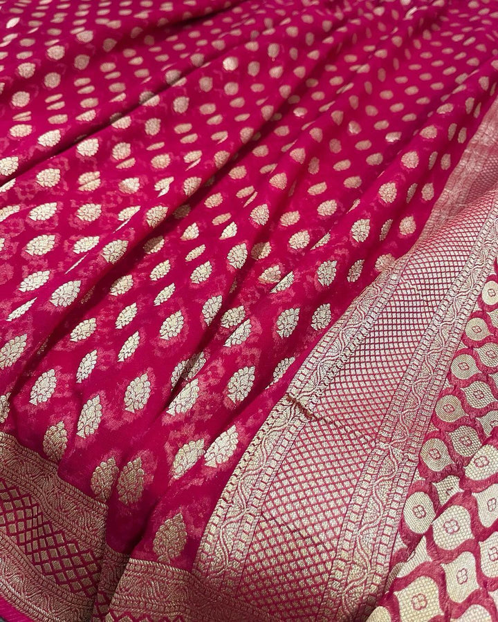 Khatta Meetha - Banarasi Semi Khaddi Georgette Silk