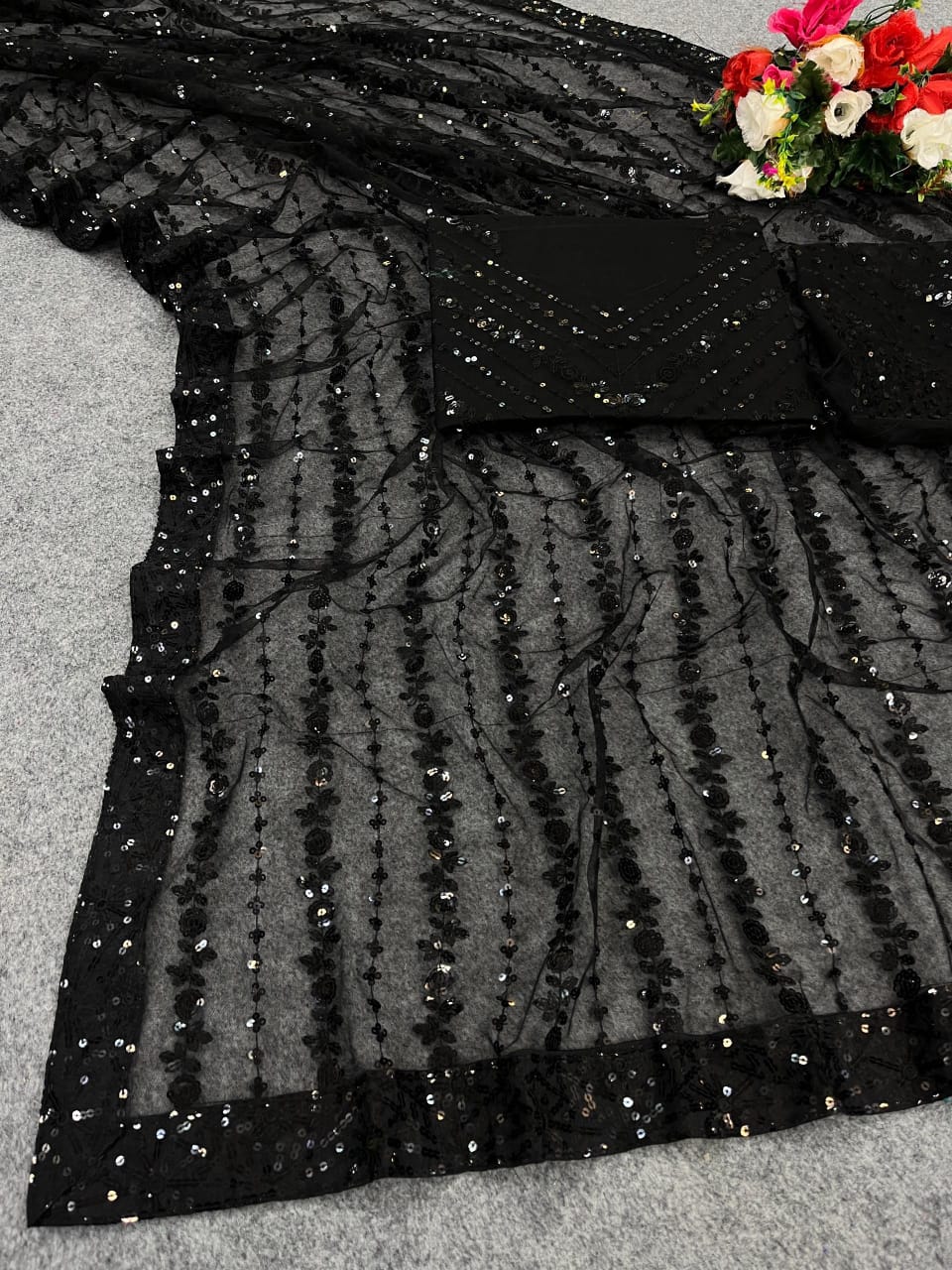 Black Net - Dixits' Inspired Saree