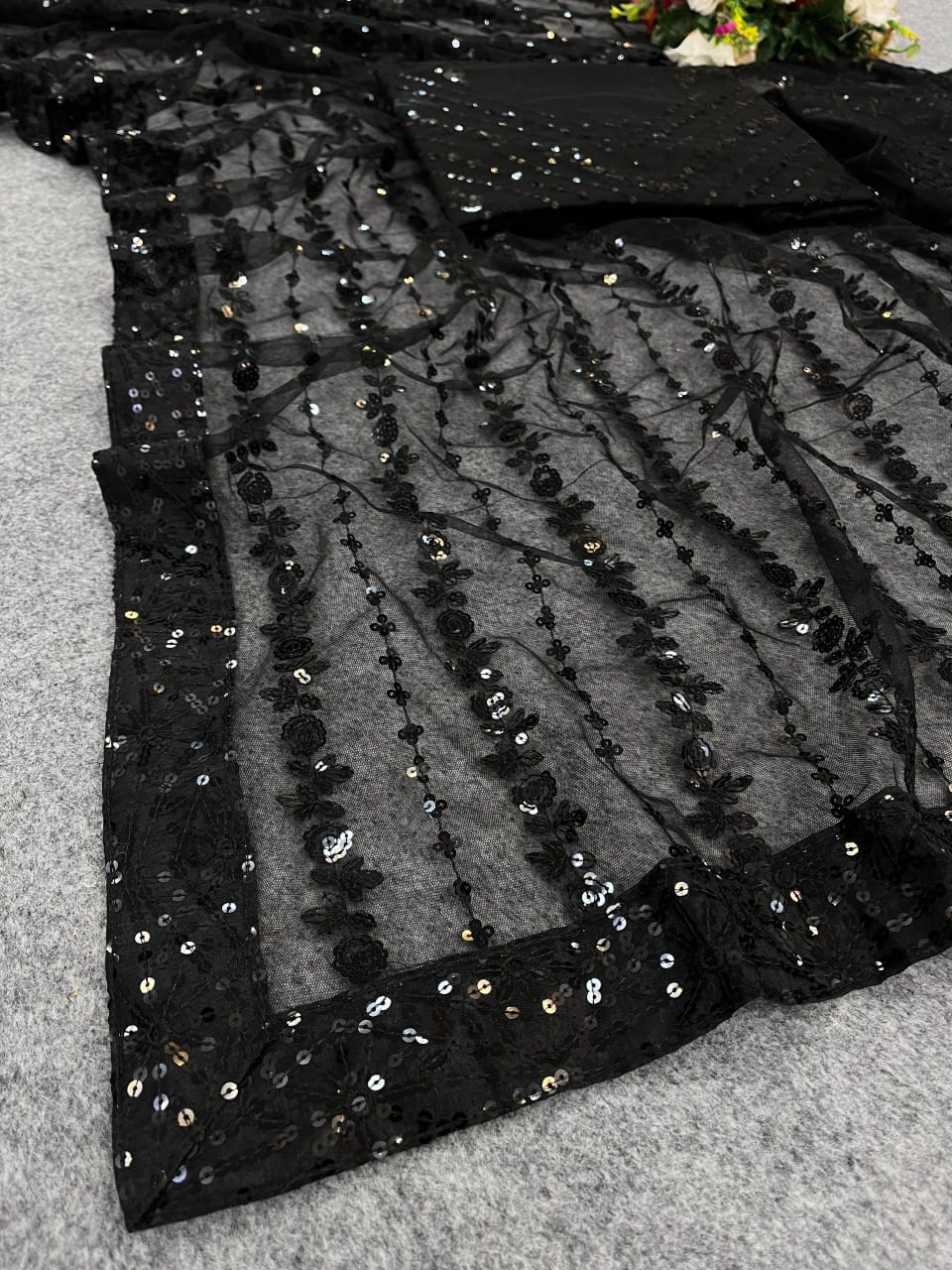 Black Net - Dixits' Inspired Saree