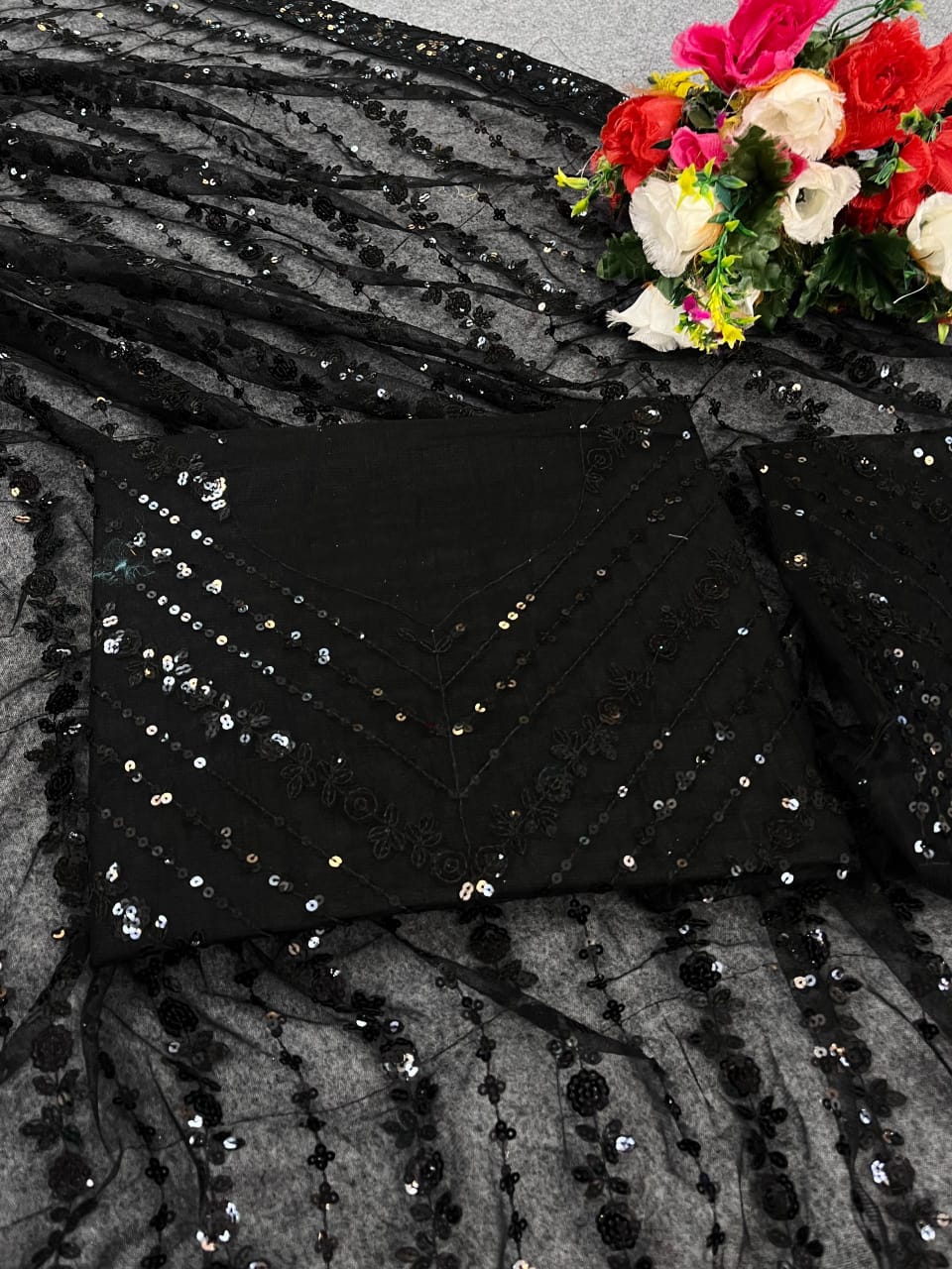 Black Net - Dixits' Inspired Saree