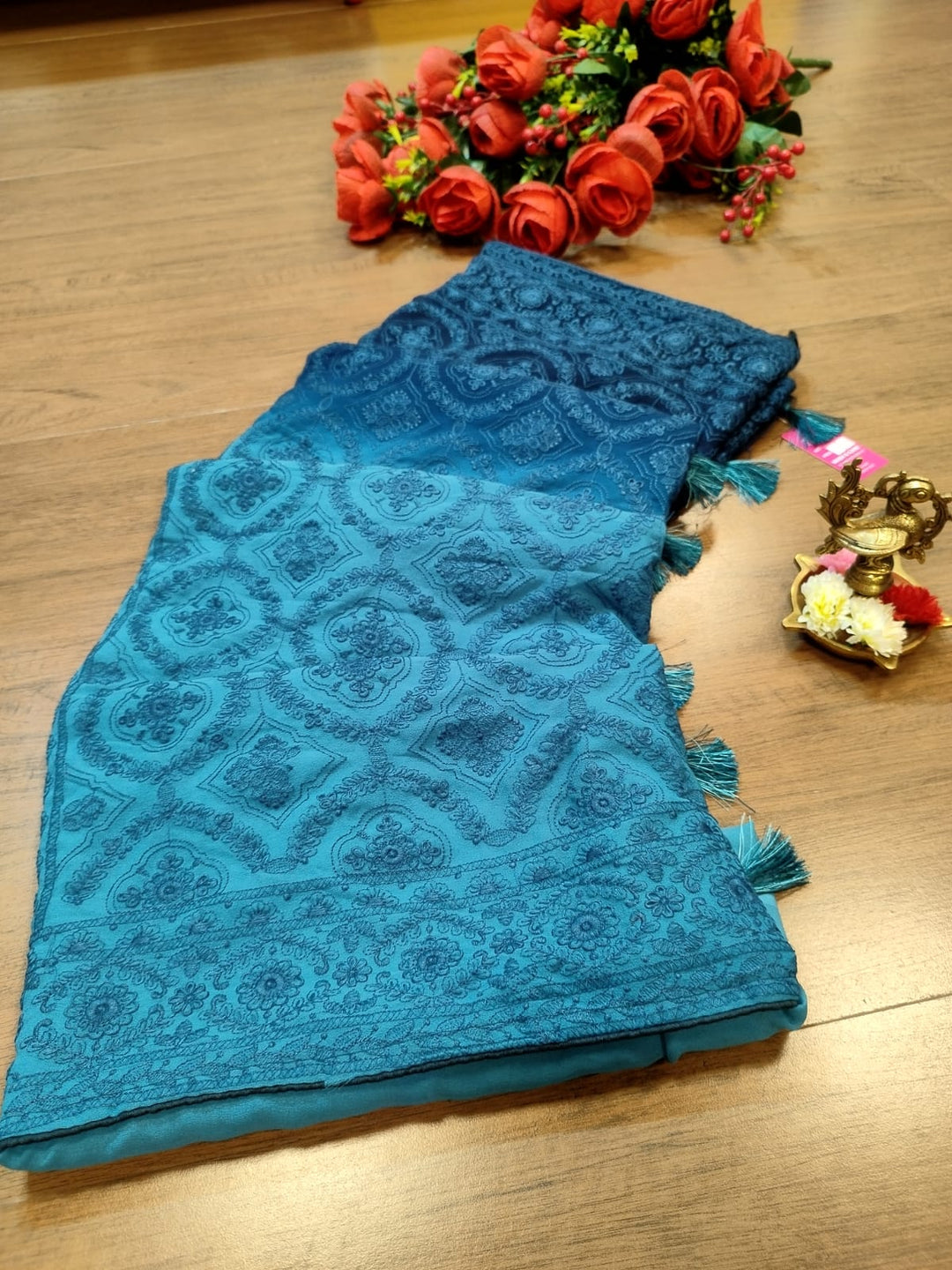 Spill the beans Of Beauty(Dual Tone Saree)