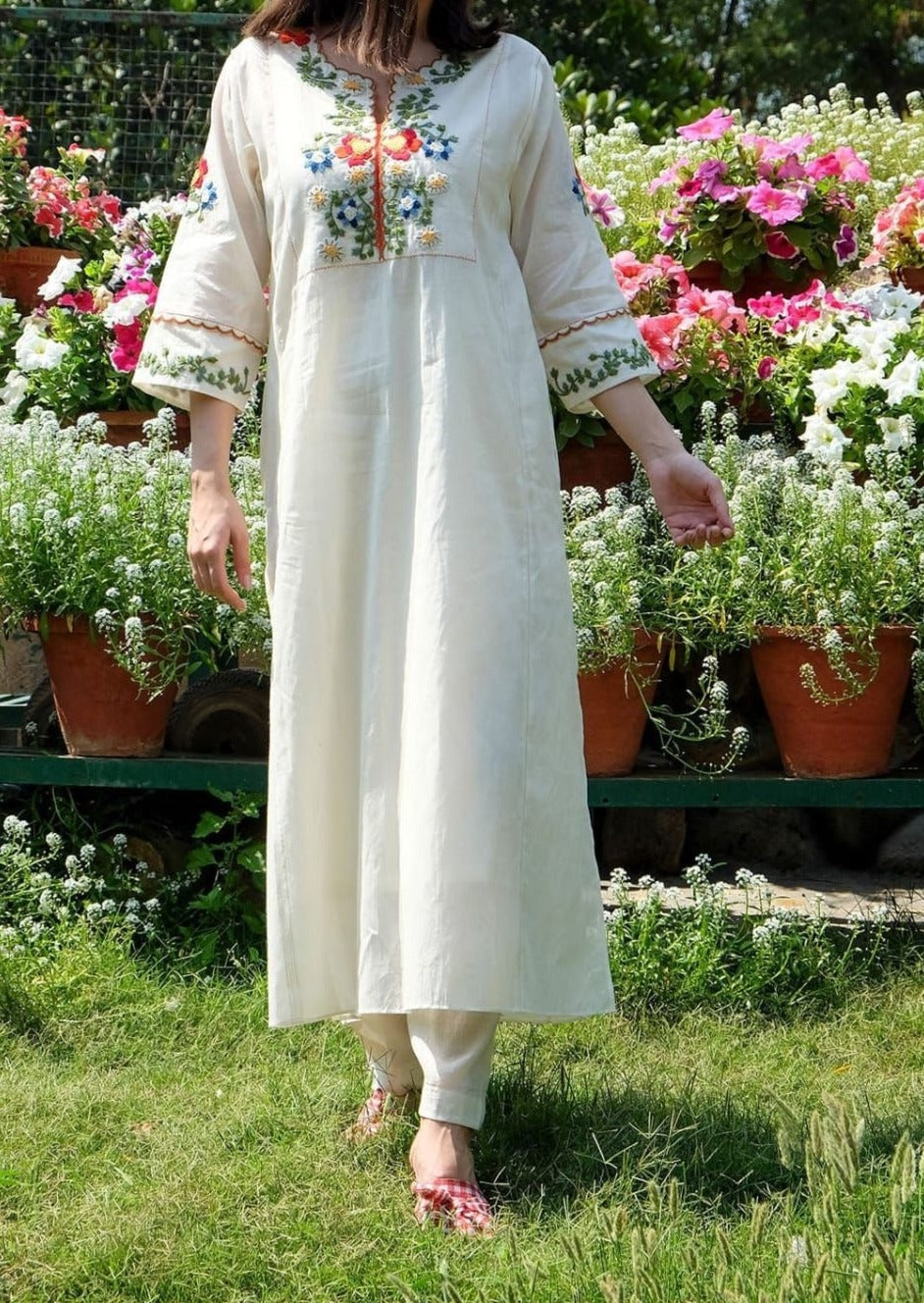 White  Wings -An Exclusive Kurti Set (2P)